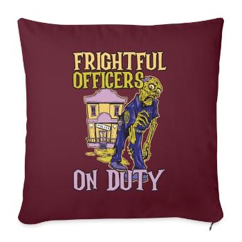 Terribles policiers en service Policier Hallowe - Housse de coussin décorative 45 x 45 cm - bordeaux - Devant