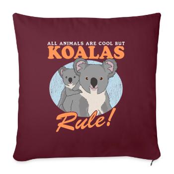 Koala Koala Ours Koala Ours Koala Koalas Cadeau - Housse de coussin décorative 45 x 45 cm - bordeaux - Devant