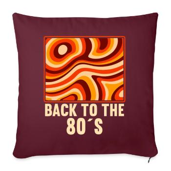 Fête à thème des années 80 Retour au costume des années 80 - Housse de coussin décorative 45 x 45 cm - bordeaux - Devant