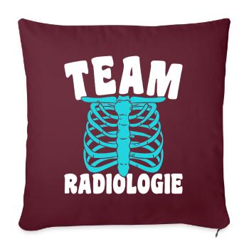 MTRA Röntgen Radiologie Radiologe - Sofakissenbezug 45 x 45 cm - Burgunderrot - Vorne