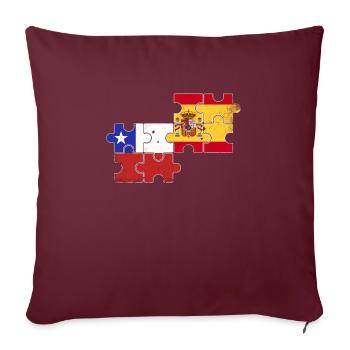 Chile Spanien Vintage Flagge Spanisch Chilene - Sofakissenbezug 45 x 45 cm - Burgunderrot - Vorne