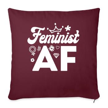 Féministe Féministe Af - Housse de coussin décorative 45 x 45 cm - bordeaux - Devant