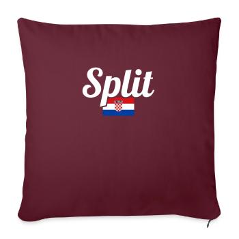 Split Kroatien Kroatische Flagge Kroate - Sofakissenbezug 45 x 45 cm - Burgunderrot - Vorne