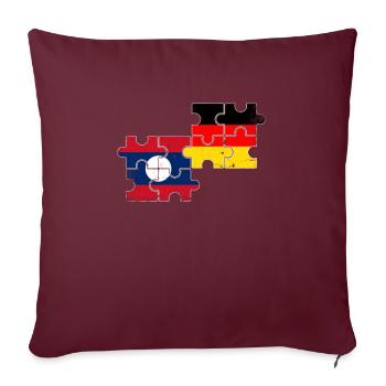 Laos Deutschland Vintage Flagge Deutsch Laote - Sofakissenbezug 45 x 45 cm - Burgunderrot - Vorne