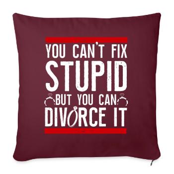 Happy Divorce Party You Can't Fix - Sofakissenbezug 45 x 45 cm - Burgunderrot - Vorne