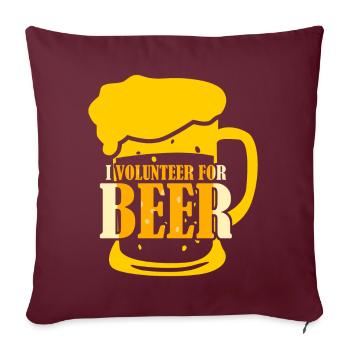 Dictons de bière Bière artisanale Brasseur de bière - Housse de coussin décorative 45 x 45 cm - bordeaux - Devant