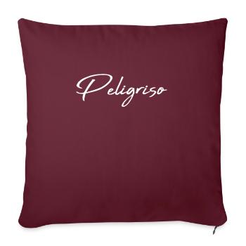 Peligroso Espagnol dangereux - Housse de coussin décorative 45 x 45 cm - bordeaux - Devant