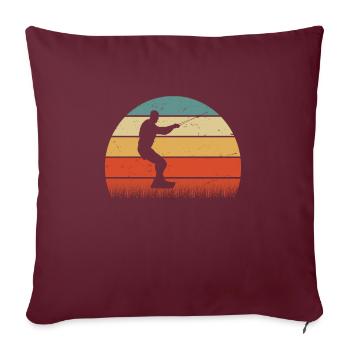Kite Surfen Retro - Sofakissenbezug 45 x 45 cm - Burgunderrot - Vorne
