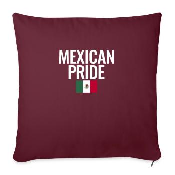 Fierté mexicaine Mexique Drapeau mexicain Mexicains - Housse de coussin décorative 45 x 45 cm - bordeaux - Devant
