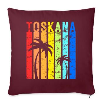 Toscane Italie Toscane Vacances Venise - Housse de coussin décorative 45 x 45 cm - bordeaux - Devant