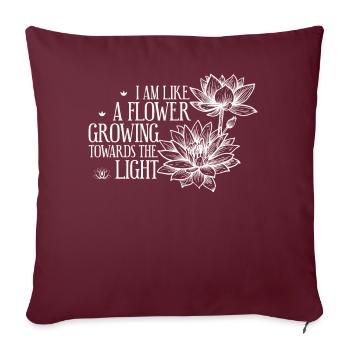 Lotus Flower Buddhism Quote Spiritual Meditation Y - Sofakissenbezug 45 x 45 cm - Burgunderrot - Vorne