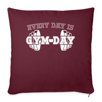 Bodybuilder Fitness Gym Strongman - Housse de coussin décorative 45 x 45 cm - bordeaux - Devant