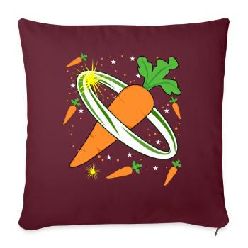 Carrot in Space Carrots - Sofakissenbezug 45 x 45 cm - Burgunderrot - Vorne