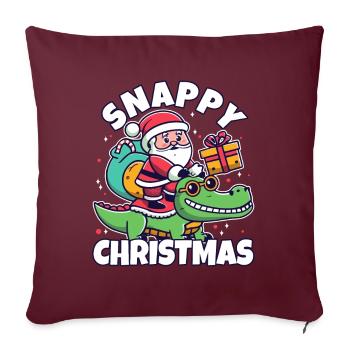 Snappy christmas - Sofakissenbezug 45 x 45 cm - Burgunderrot - Vorne
