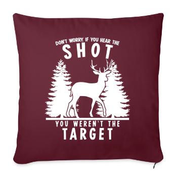 Hunters Hunter Hunting - Sofakissenbezug 45 x 45 cm - Burgunderrot - Vorne