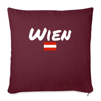 Vienne, Autriche, Drapeau, Autriche, Autriche - Housse de coussin décorative 45 x 45 cm - bordeaux - Devant