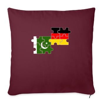 Pakistan Allemagne Drapeau Allemand Pakistanais - Housse de coussin décorative 45 x 45 cm - bordeaux - Devant