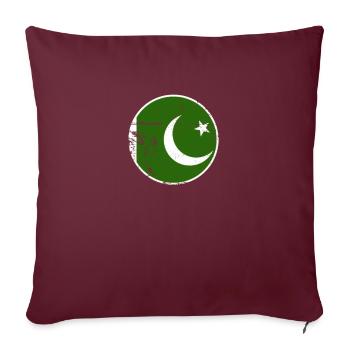 Pakistan Vintage Pakistanische Flagge Pakistaner - Sofakissenbezug 45 x 45 cm - Burgunderrot - Vorne