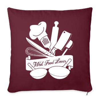 Wok Food - Sofakissenbezug 45 x 45 cm - Burgunderrot - Vorne