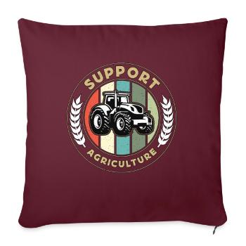 Harvester Support Agriculture Farming Life Farmer - Sofakissenbezug 45 x 45 cm - Burgunderrot - Vorne