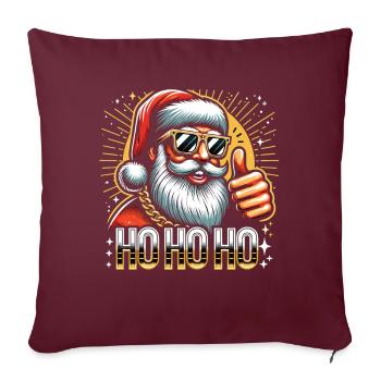 Ho Ho Ho - Sofakissenbezug 45 x 45 cm - Burgunderrot - Vorne