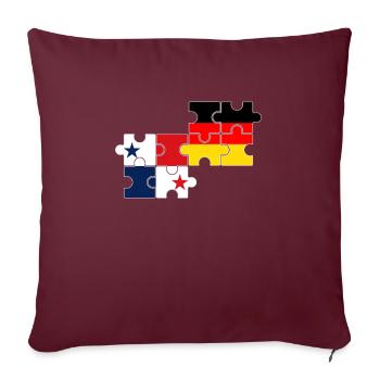 Panama Allemagne Drapeau Allemand Panaméen - Housse de coussin décorative 45 x 45 cm - bordeaux - Devant