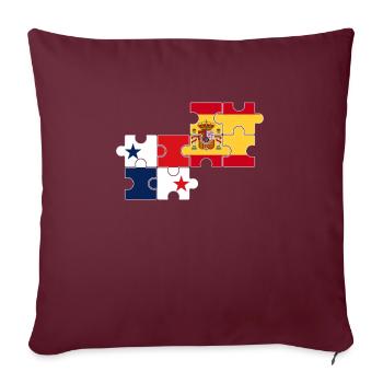 Panama Espagne Drapeau Espagnol Panaméen - Housse de coussin décorative 45 x 45 cm - bordeaux - Devant