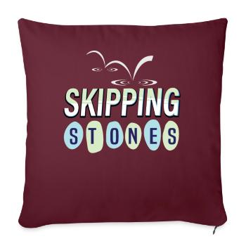 Sauter des pierres - Housse de coussin décorative 45 x 45 cm - bordeaux - Devant