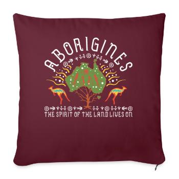 L’ autochtone de la terre - Housse de coussin décorative 45 x 45 cm - bordeaux - Devant