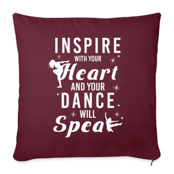 Inspiring Dancing Quote Funny Dance Coach - Sofakissenbezug 45 x 45 cm - Burgunderrot - Vorne