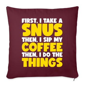 Snus - Sofakissenbezug 45 x 45 cm - Burgunderrot - Vorne