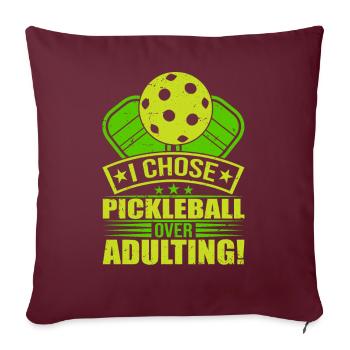 J’ai choisi Pimple Ball plutôt que l’adulting - Housse de coussin décorative 45 x 45 cm - bordeaux - Devant