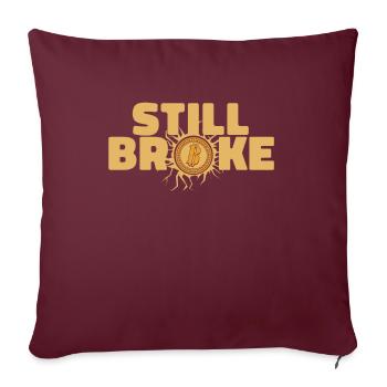Toujours cassé Blockchain Crypto Crypto - Housse de coussin décorative 45 x 45 cm - bordeaux - Devant