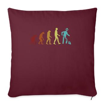 Évolution de l’agriculteur Agriculteur Agriculture Agriculteur biologique - Housse de coussin décorative 45 x 45 cm - bordeaux - Devant