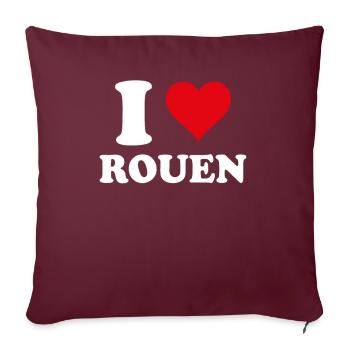 Ich liebe Rouen Geschenktourismus - Sofakissenbezug 45 x 45 cm - Burgunderrot - Vorne