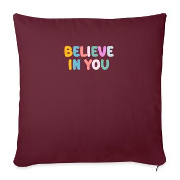 Soyez vous-même ! Confiance en soi, pensée positive, motivation - Housse de coussin décorative 45 x 45 cm - bordeaux - Devant