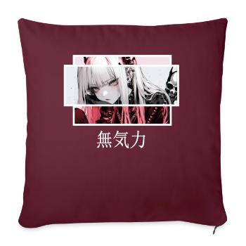 Evil Girl Grunge Aesthetic Dark Gothic Anime Haraj - Sofakissenbezug 45 x 45 cm - Burgunderrot - Vorne