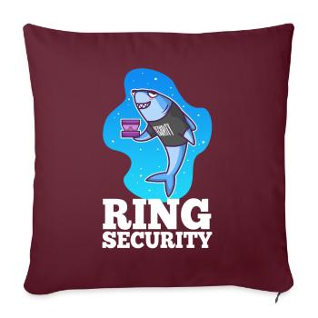 Bague de sécurité Mariage - Housse de coussin décorative 45 x 45 cm - bordeaux - Devant