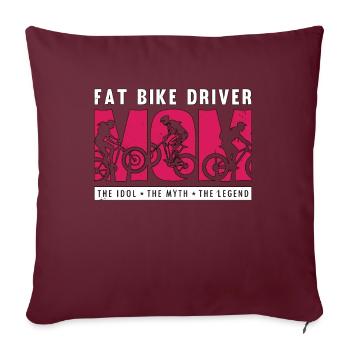 Fat Bike Driver Maman L’idole Le mythe Bike Racing - Housse de coussin décorative 45 x 45 cm - bordeaux - Devant