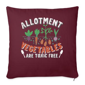 Les légumes potagers sont exempts de produits toxiques - Housse de coussin décorative 45 x 45 cm - bordeaux - Devant