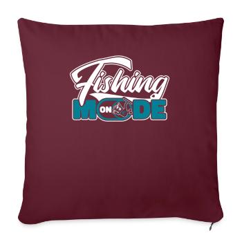 Fishing Mode On Hochseeangler Fliegenfischer - Sofakissenbezug 45 x 45 cm - Burgunderrot - Vorne