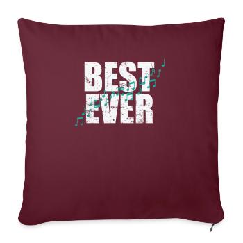 Meilleure tonalité de musique de tous les temps - Housse de coussin décorative 45 x 45 cm - bordeaux - Devant