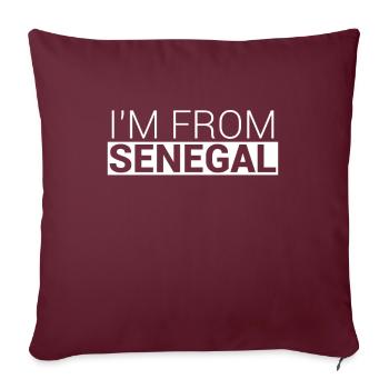 Je viens du Sénégal Sénégalais Sénégalais - Housse de coussin décorative 45 x 45 cm - bordeaux - Devant
