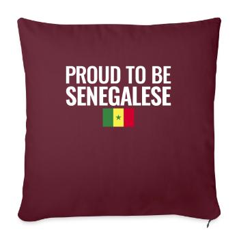Fier d’être drapeau sénégalais du Sénégal - Housse de coussin décorative 45 x 45 cm - bordeaux - Devant