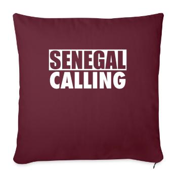 Sénégal Appel Sénégal Sénégal - Housse de coussin décorative 45 x 45 cm - bordeaux - Devant