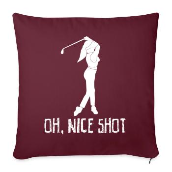Golf Girl Golf Club - Housse de coussin décorative 45 x 45 cm - bordeaux - Devant