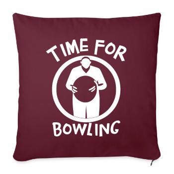 C’est l’heure du bowling - Housse de coussin décorative 45 x 45 cm - bordeaux - Devant