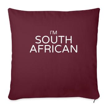 Je suis Sud-Africain Afrique du Sud Afrique du Sud - Housse de coussin décorative 45 x 45 cm - bordeaux - Devant
