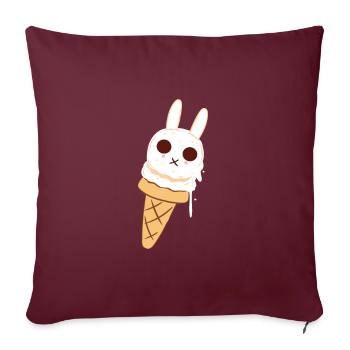 Crème glacée Crème glacée Crème glacée Cadeau d’été - Housse de coussin décorative 45 x 45 cm - bordeaux - Devant