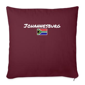 Drapeau de Johannesburg, Afrique du Sud, Afrique du Sud - Housse de coussin décorative 45 x 45 cm - bordeaux - Devant